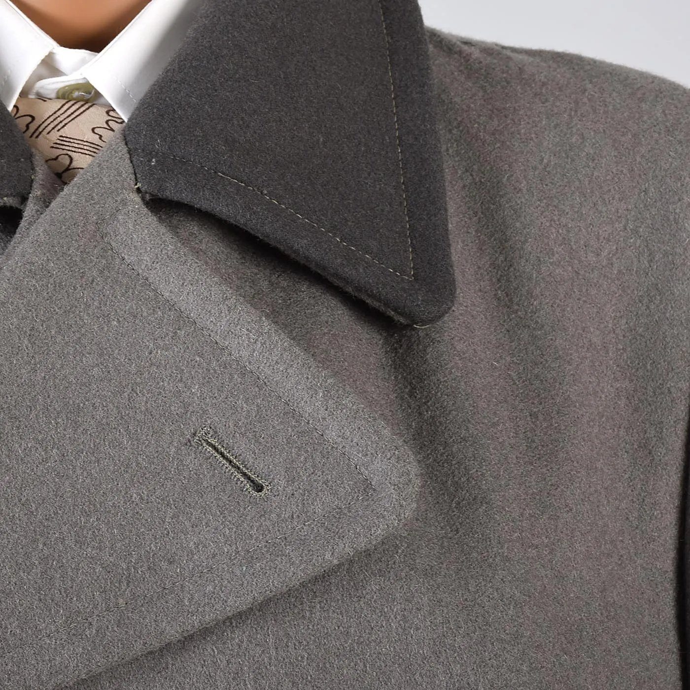 1970s Mens Two Tone Military Style Coat