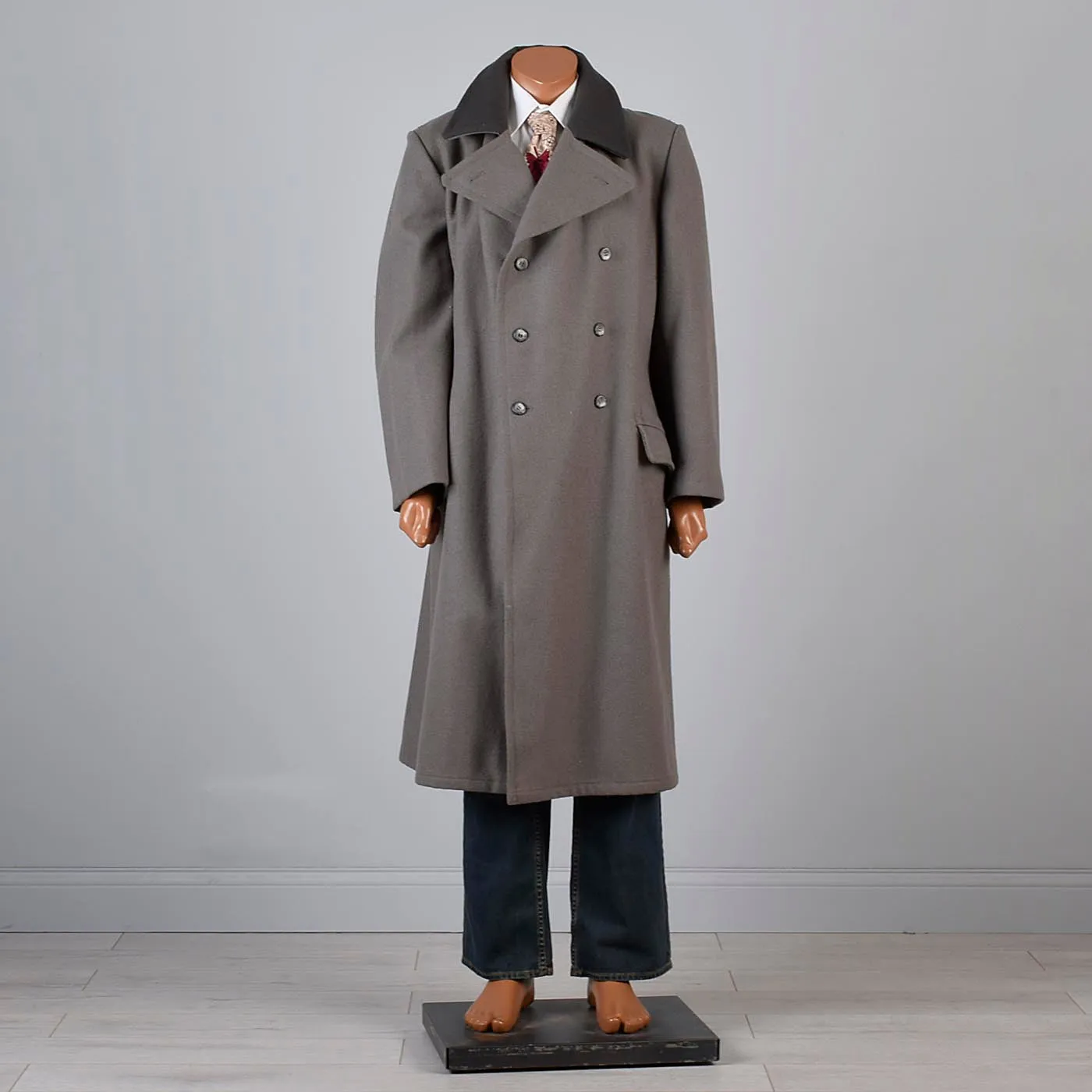1970s Mens Two Tone Military Style Coat