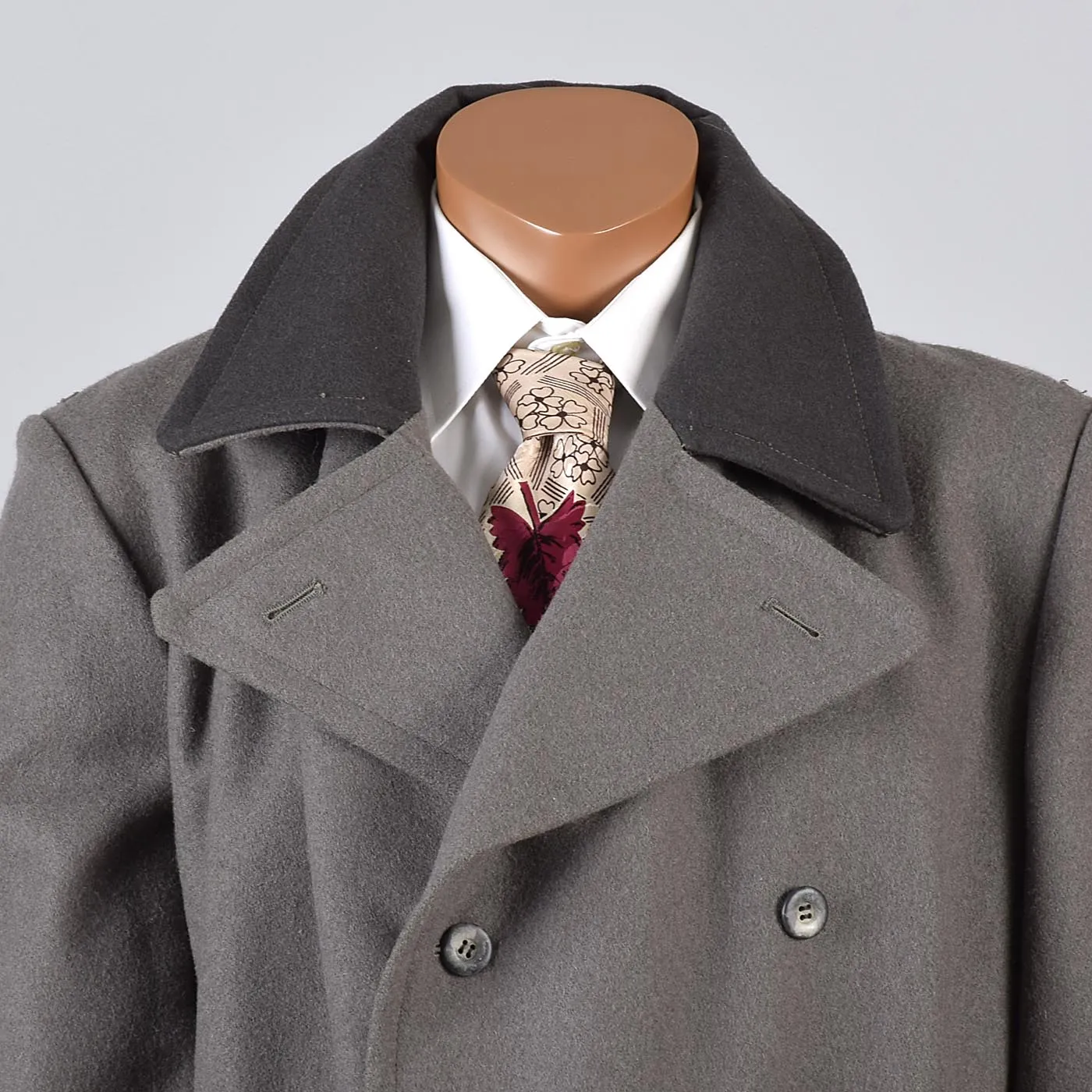 1970s Mens Two Tone Military Style Coat