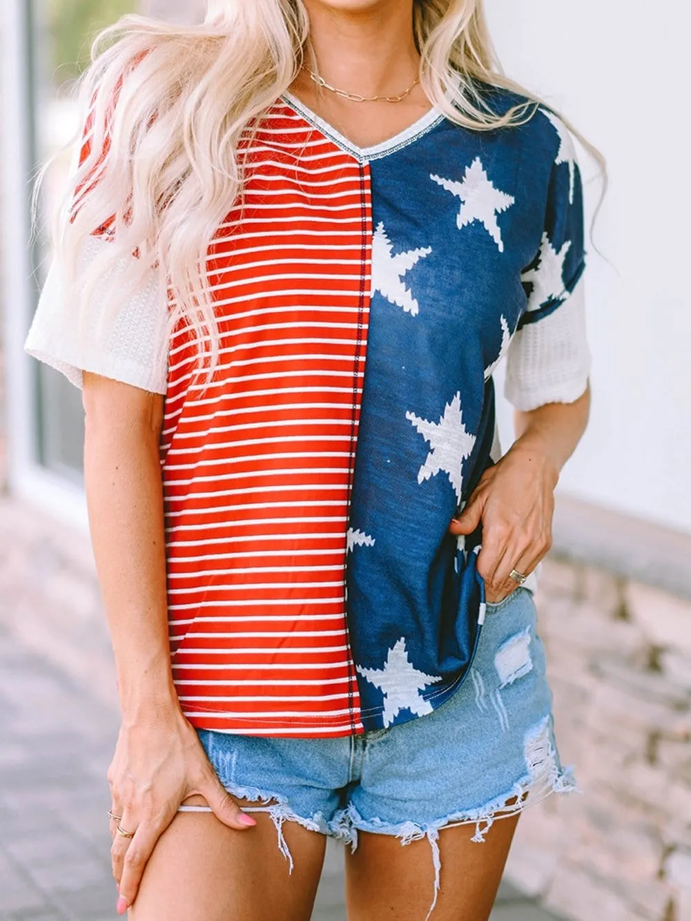 American Flag Graphic Tee