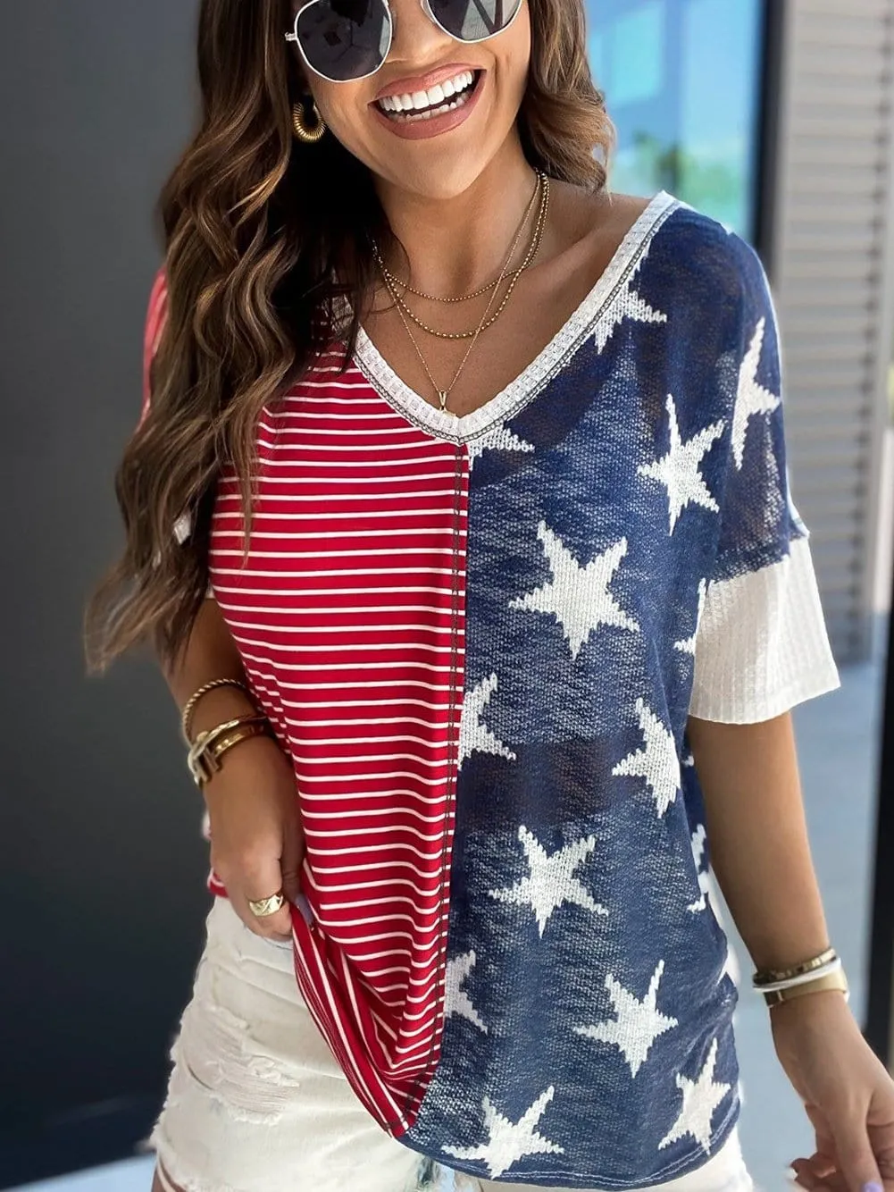 American Flag Graphic Tee