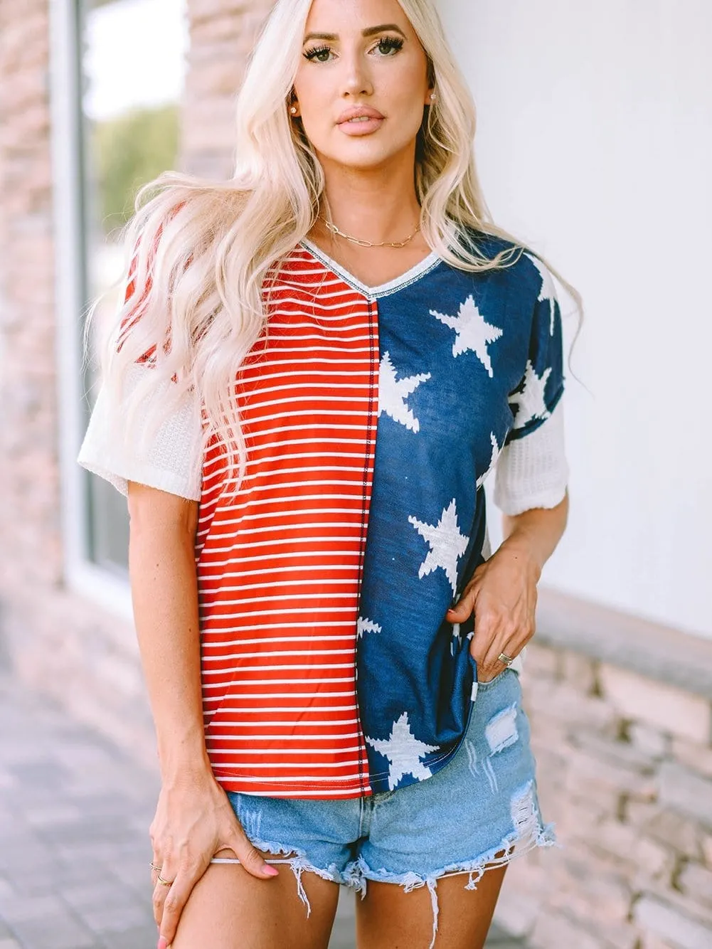 American Flag Graphic Tee