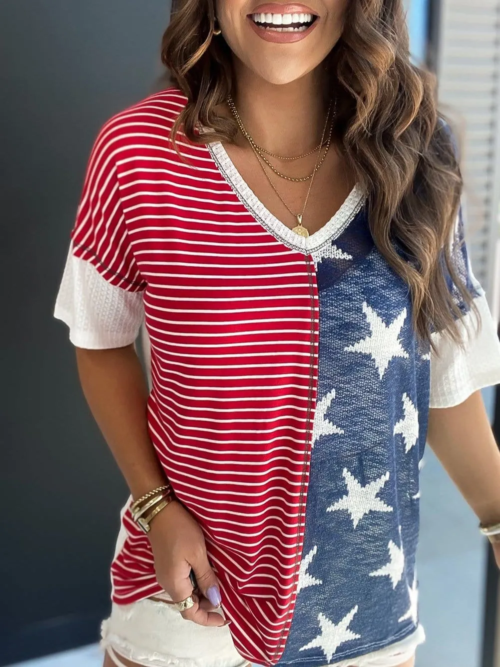 American Flag Graphic Tee