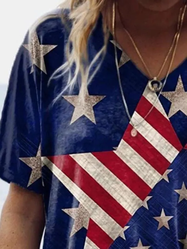 American Flag Graphic Tee