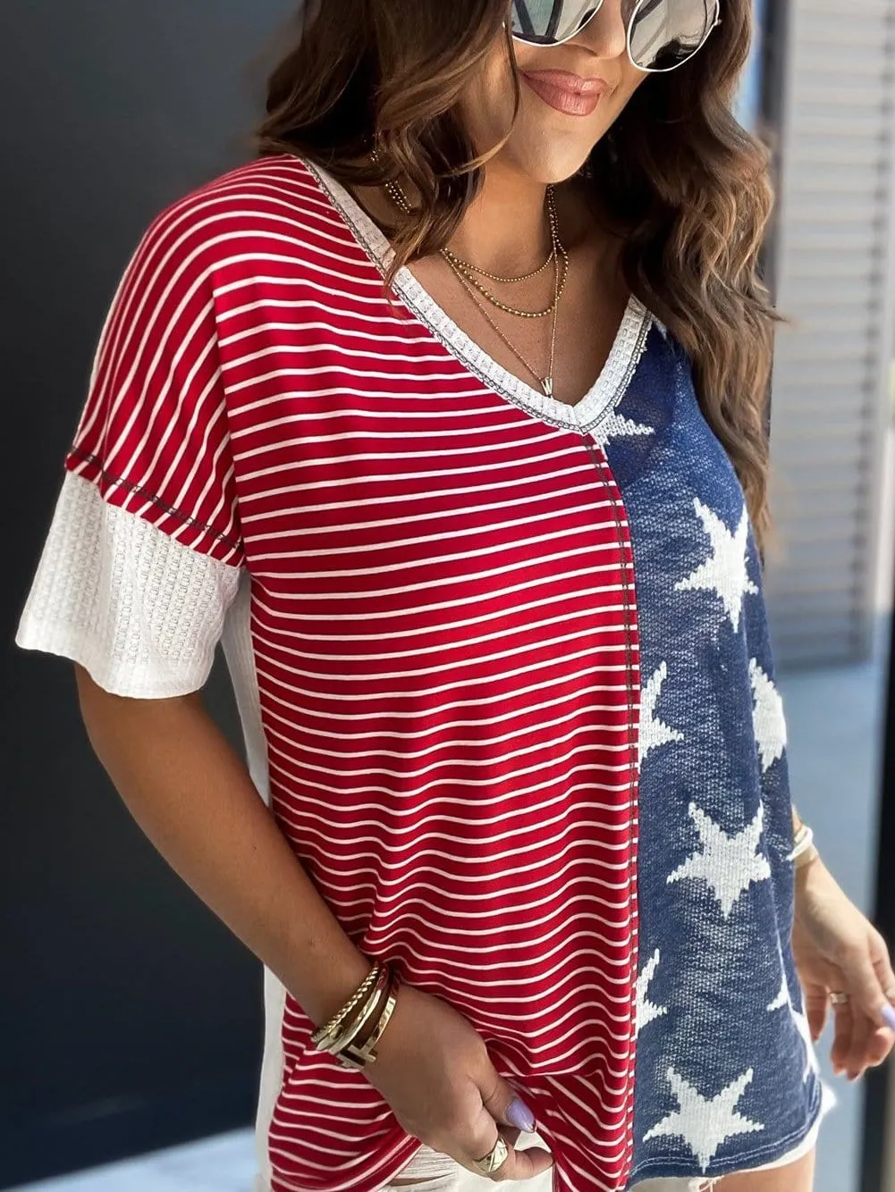 American Flag Graphic Tee