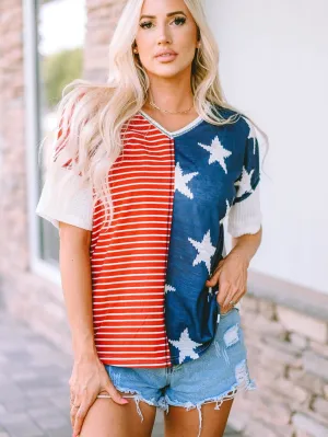 American Flag Graphic Tee