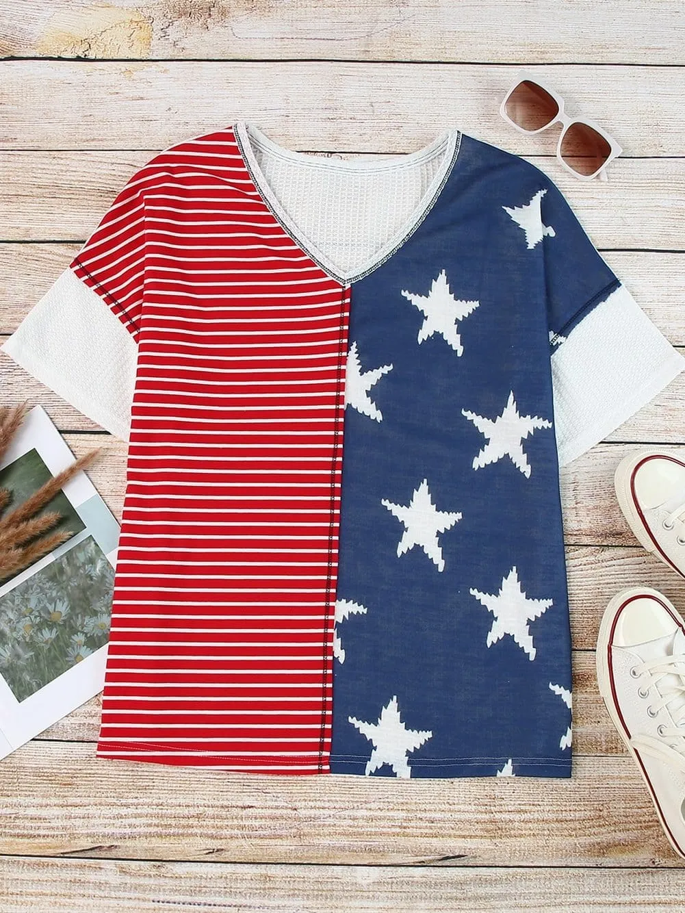 American Flag Graphic Tee