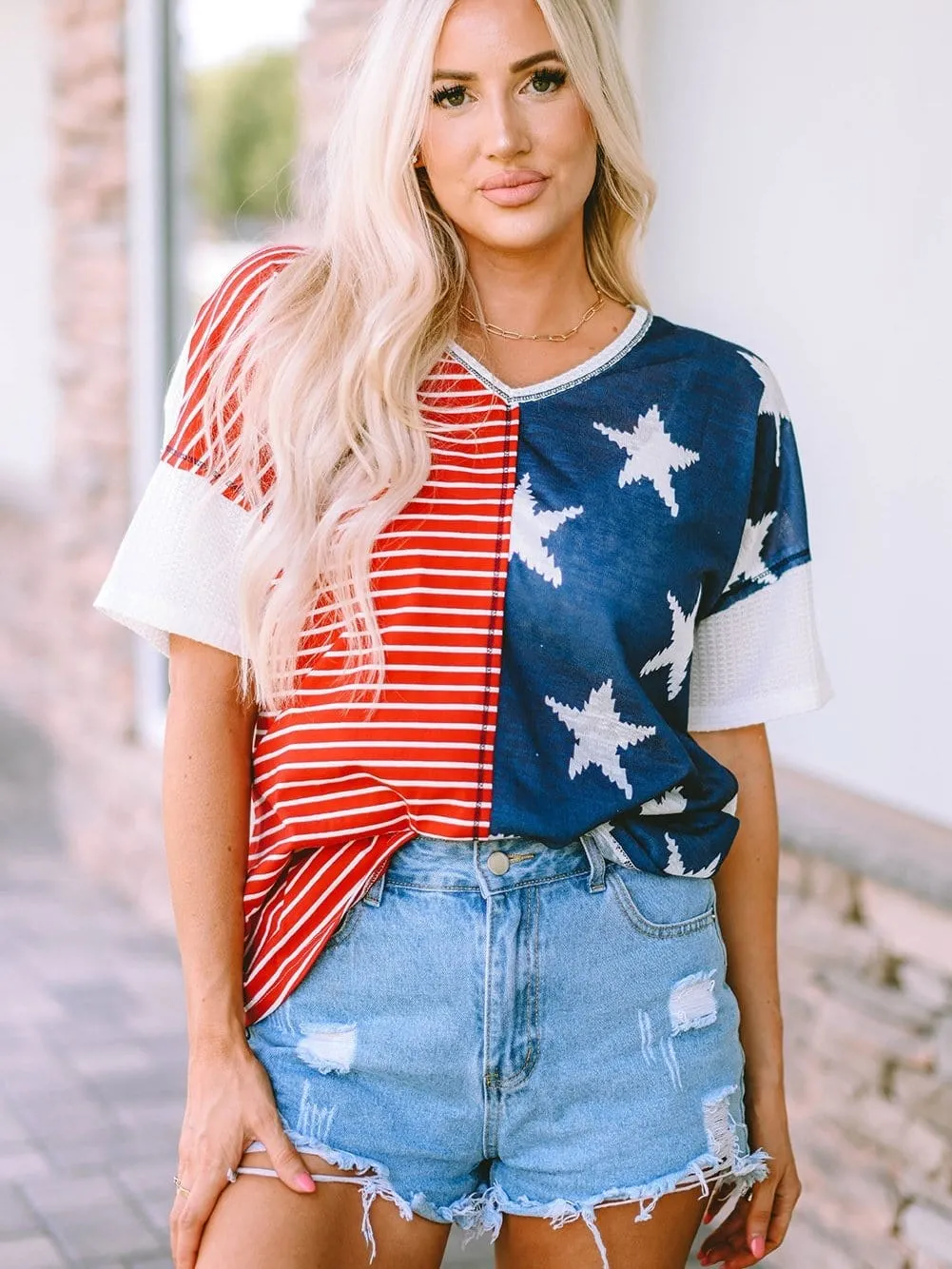 American Flag Graphic Tee