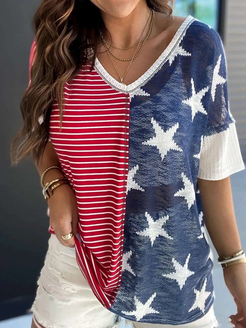 American Flag Graphic Tee