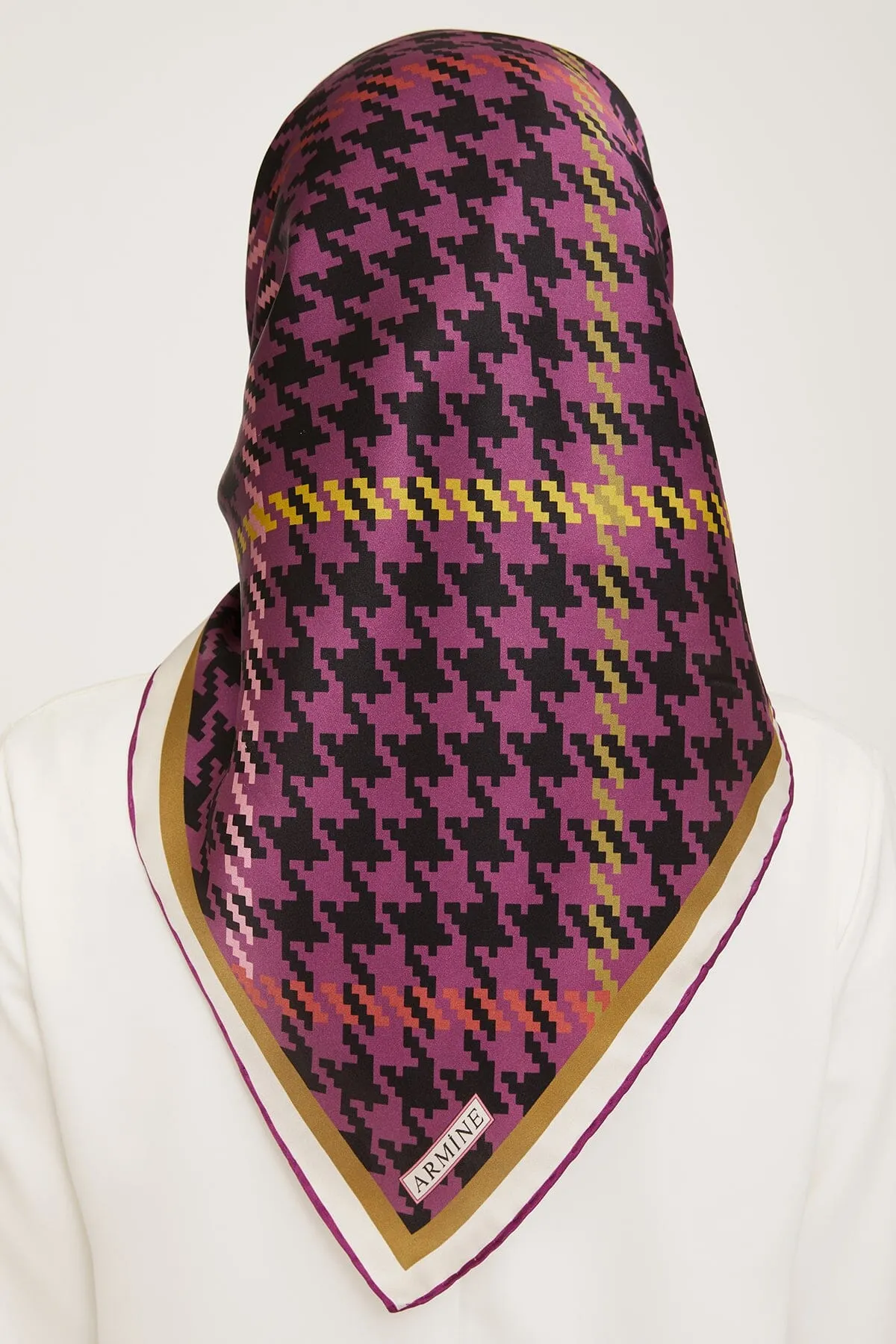 Armine HoundsTooth Square Silk Scarf #55