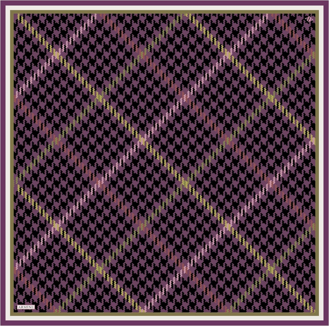 Armine HoundsTooth Square Silk Scarf #55