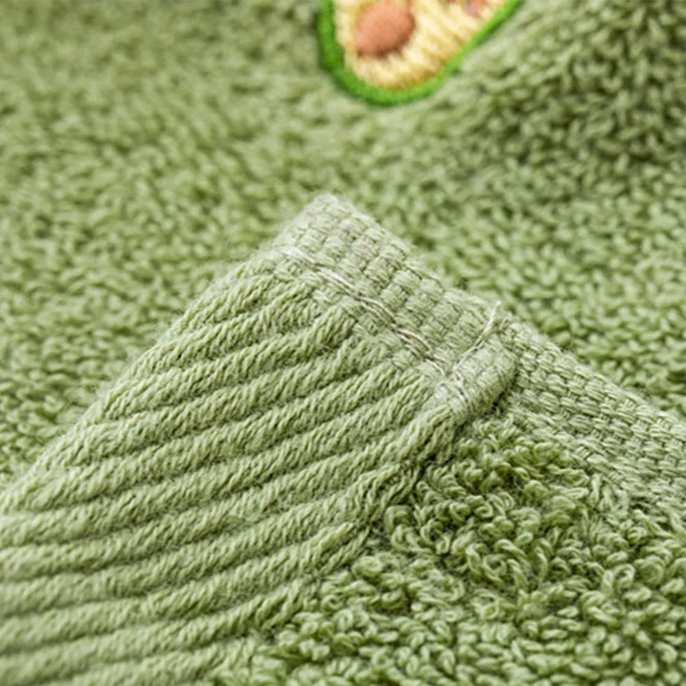 Avocado Green & White 100% Cotton Towel 4 Pieces Set