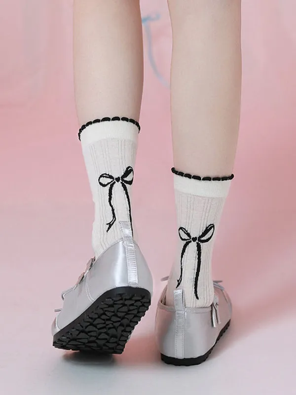 Bowknot Breathable Socks Accessories