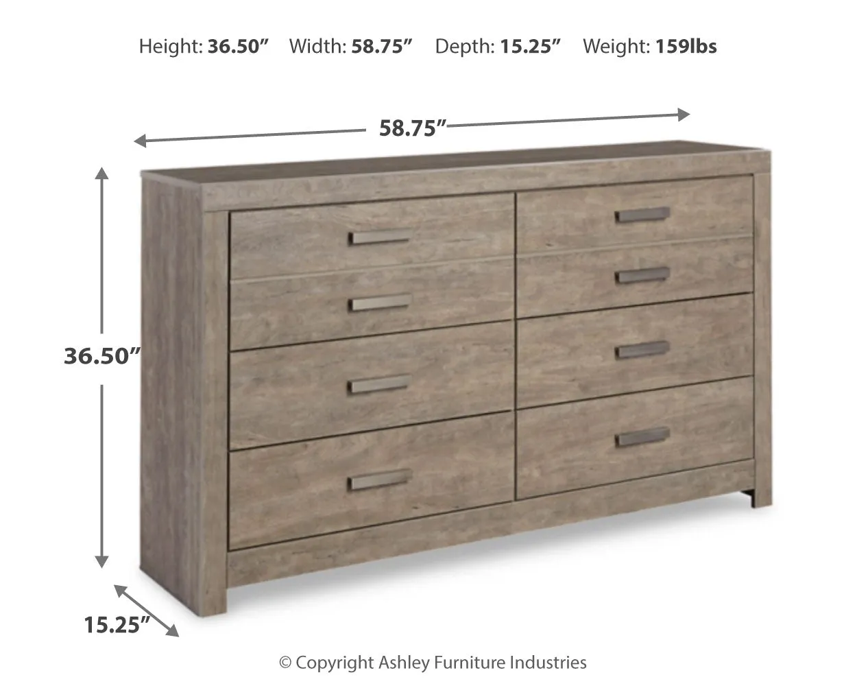 Culverbach King Panel Bed with Dresser in Gray