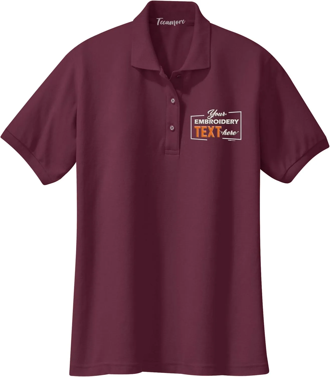 Custom Embroidered Polo Shirt for Women Add Your Personalized Own Embroidery Text