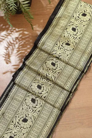 Elegant Black Banarasi Silk Lace ( 1 Mtr )