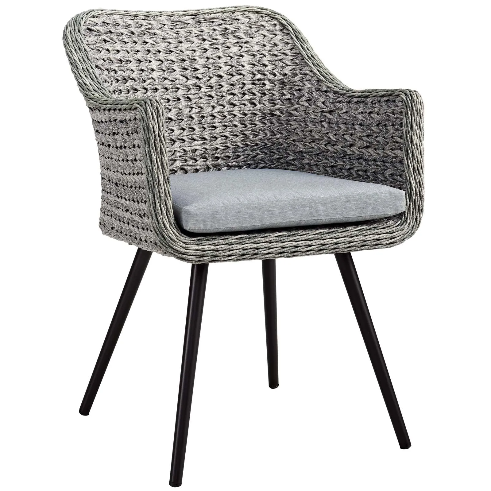 Endeavor 3 Piece Outdoor Patio Wicker Rattan Dining Set by Modway