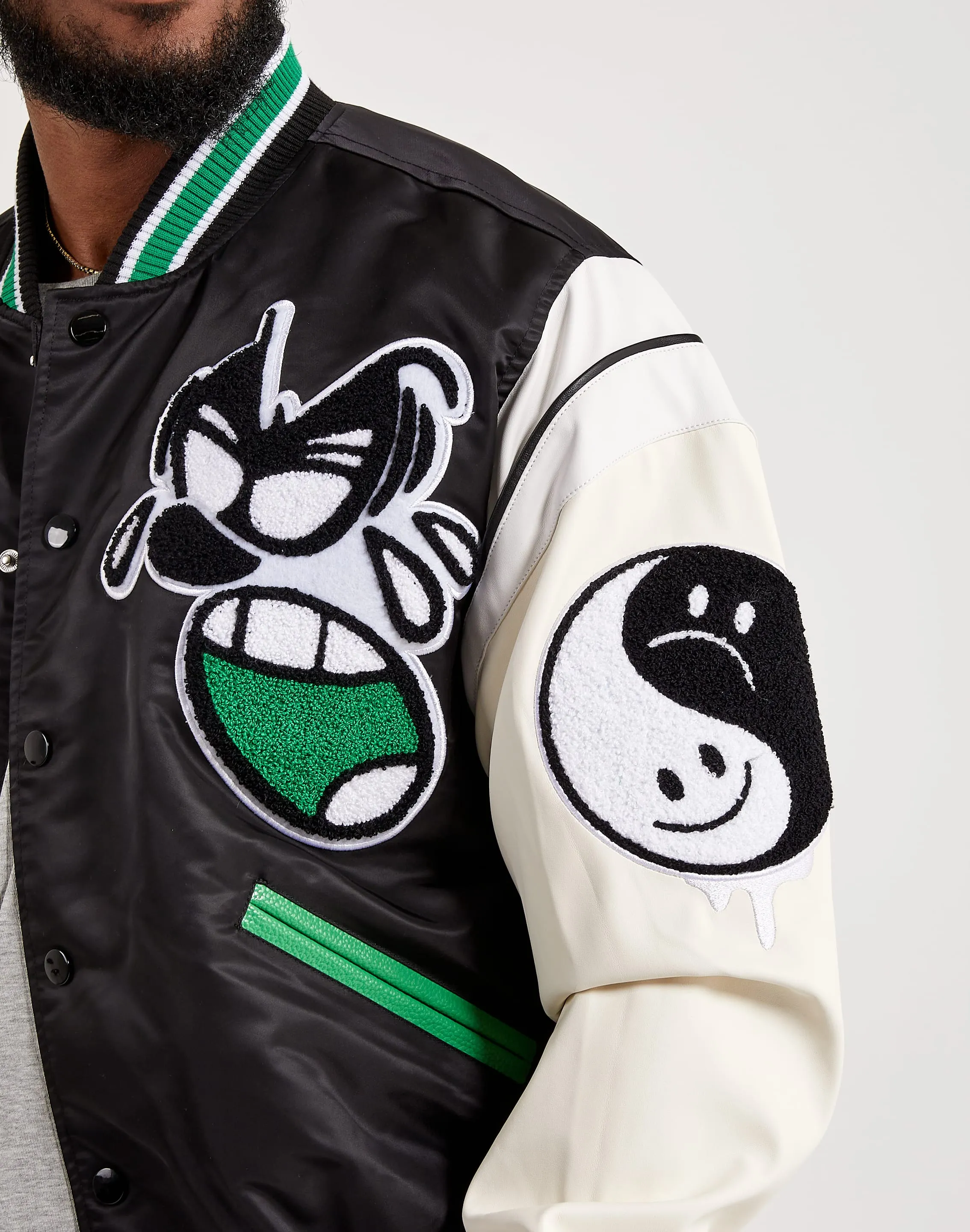 First Row Seek Inner Peace Varsity Jacket
