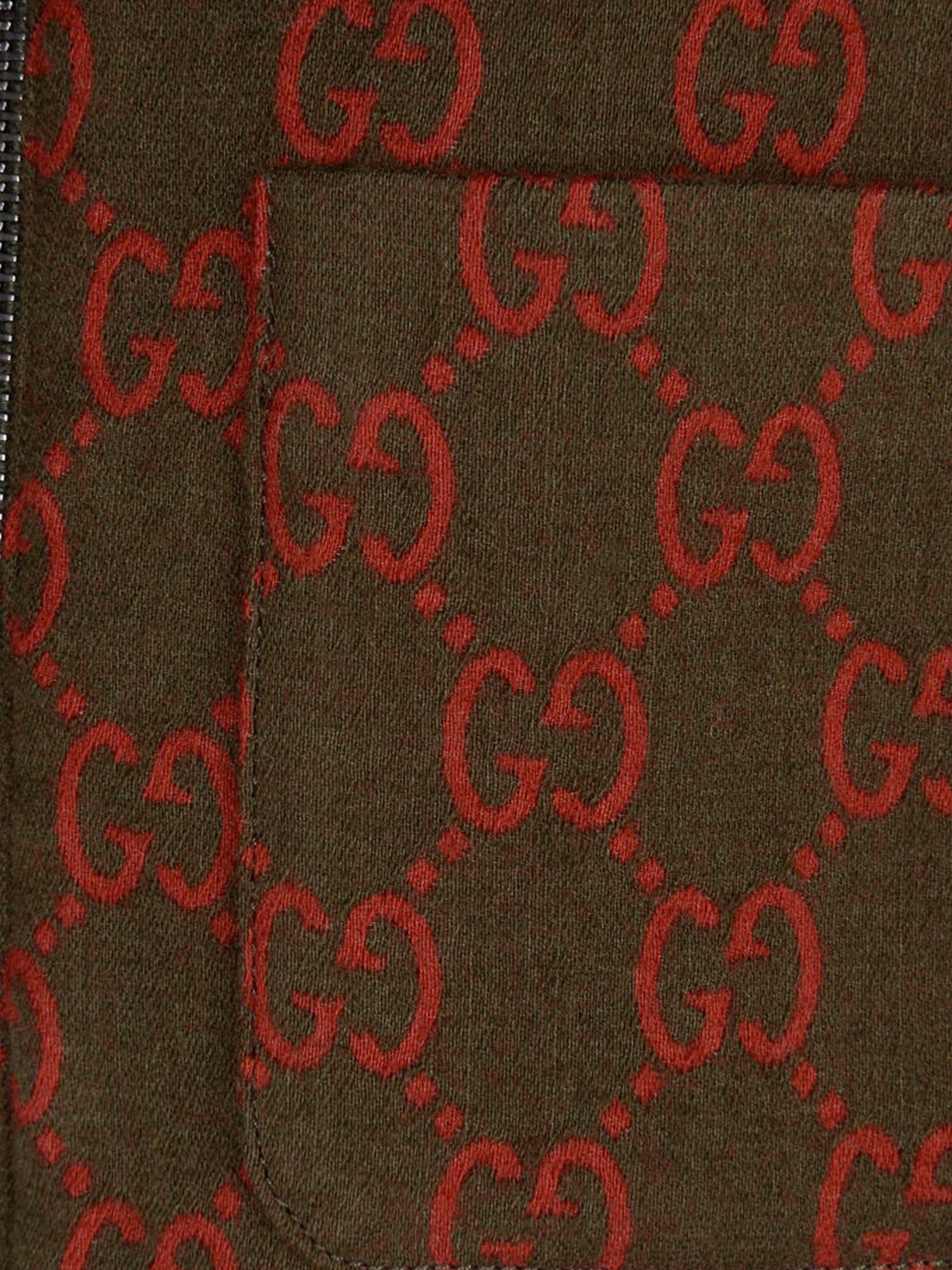 Gucci Boys Green GG Woolly Shirt