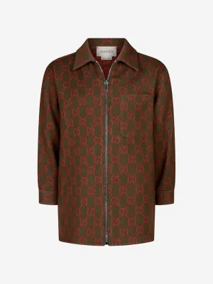 Gucci Boys Green GG Woolly Shirt