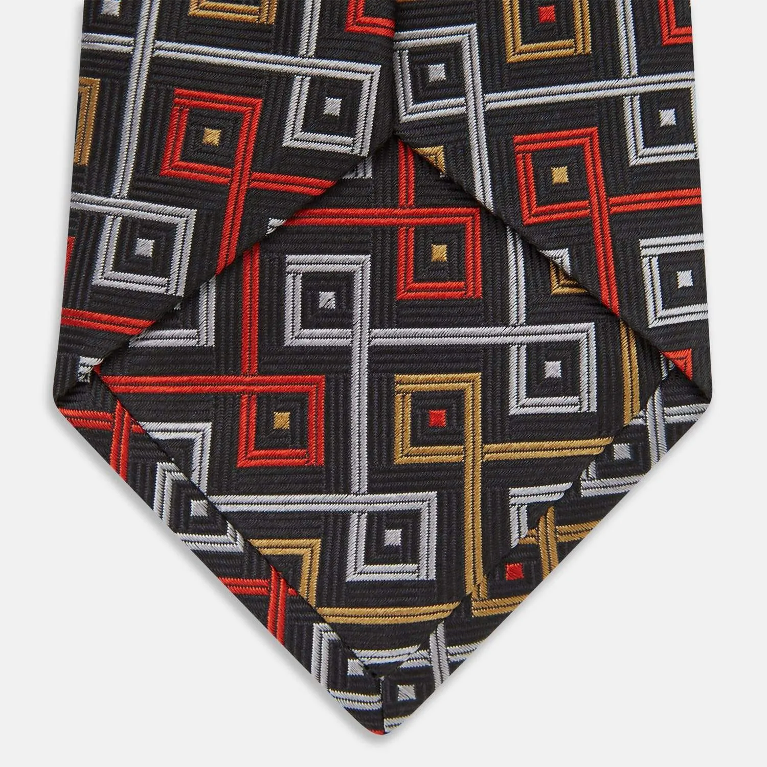James Bond Geo Squares Silk Tie - The World Is Not Enough Edition - By Turnbull & Asser