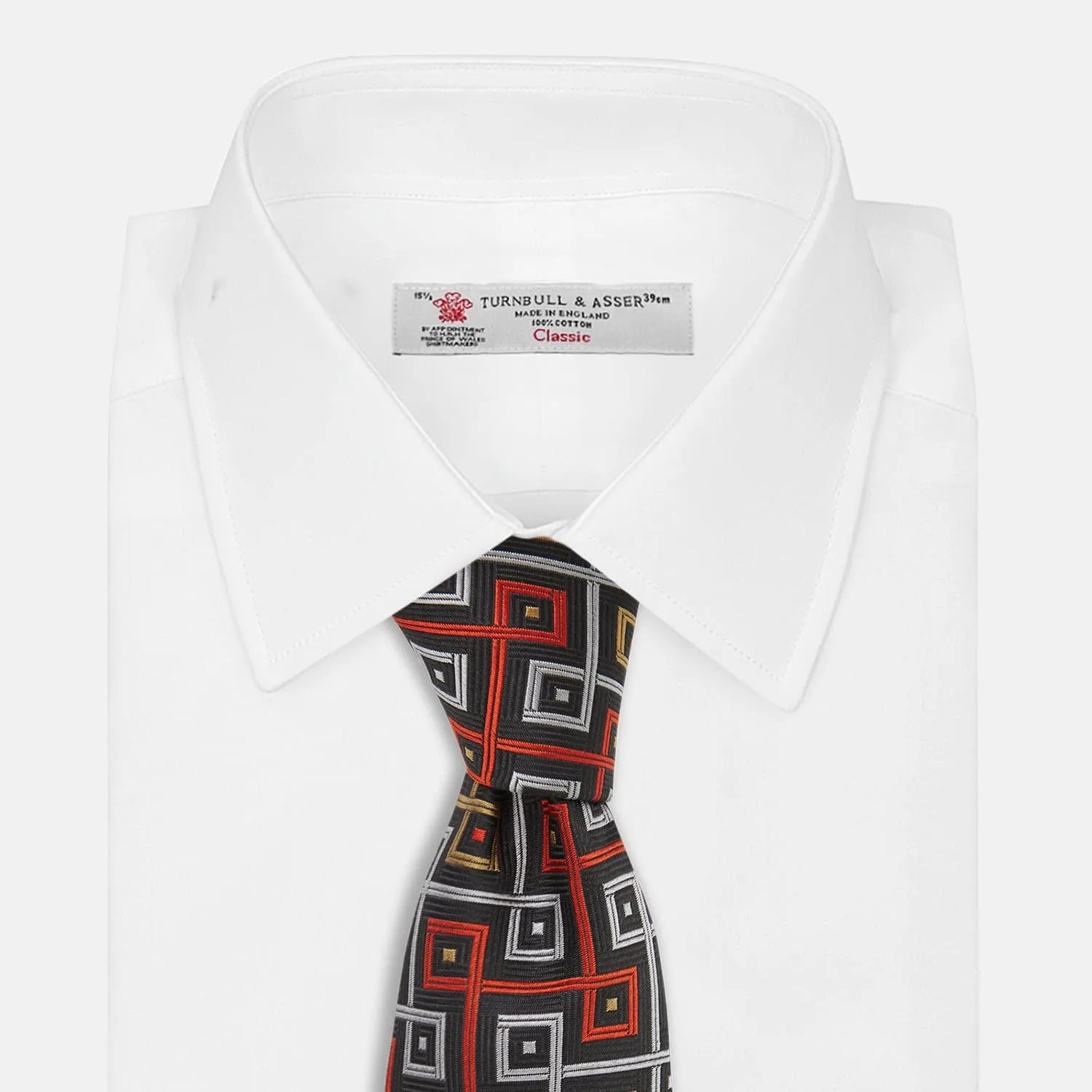 James Bond Geo Squares Silk Tie - The World Is Not Enough Edition - By Turnbull & Asser
