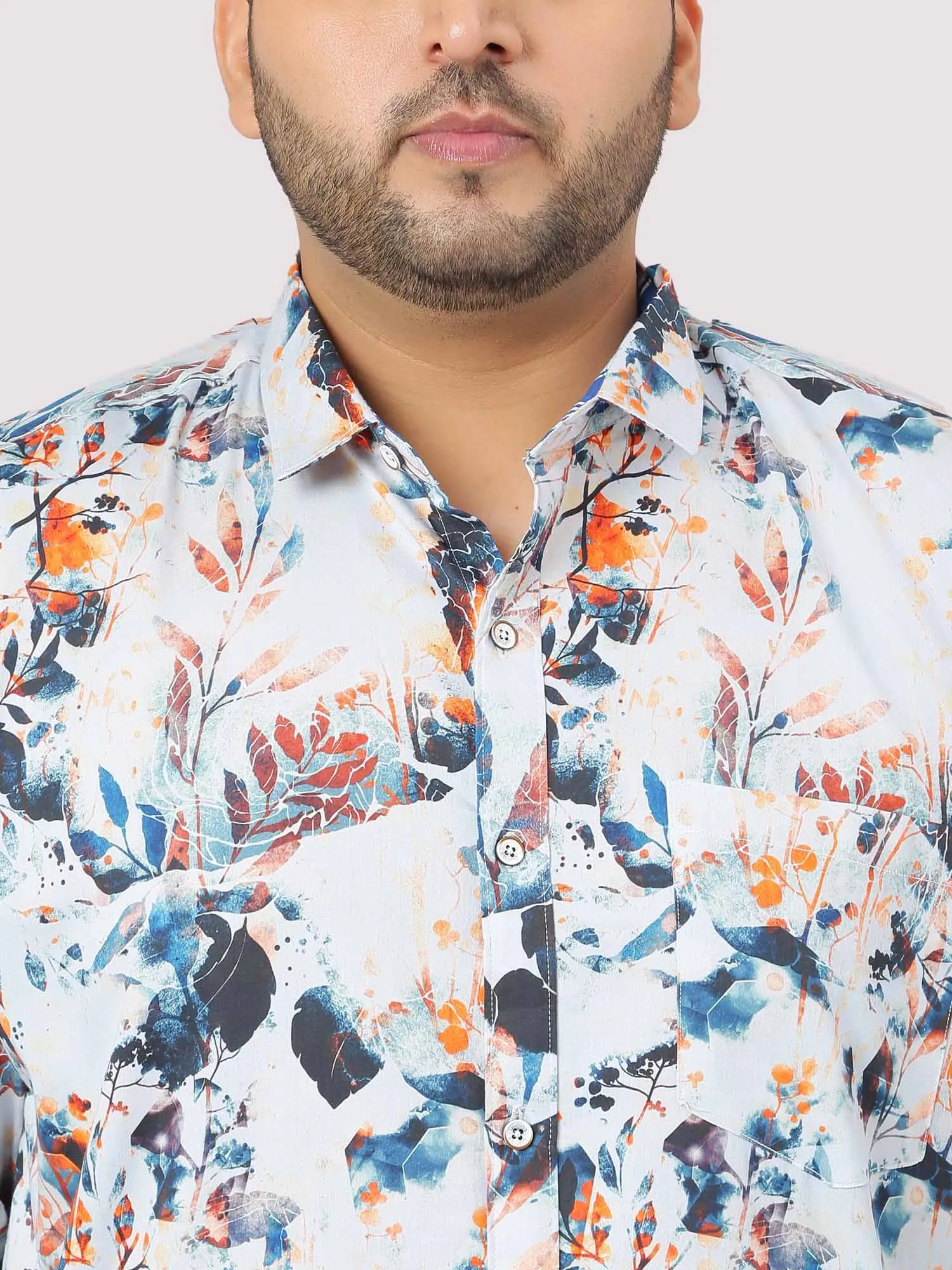 James Digital Printed Shirt Men's Plus Size