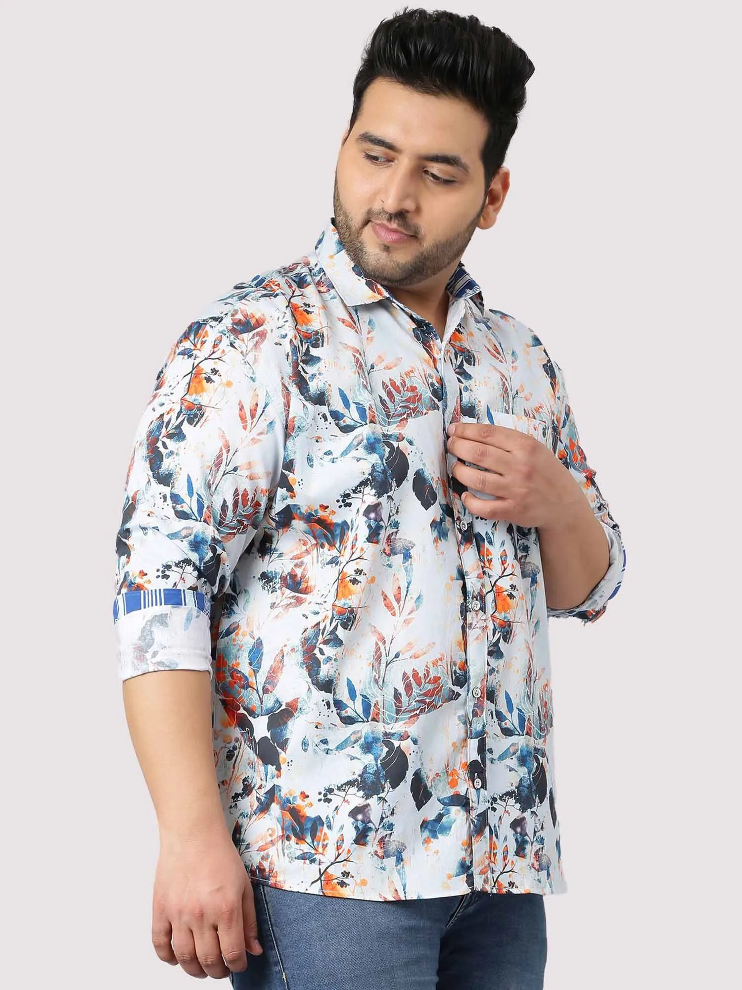 James Digital Printed Shirt Men's Plus Size