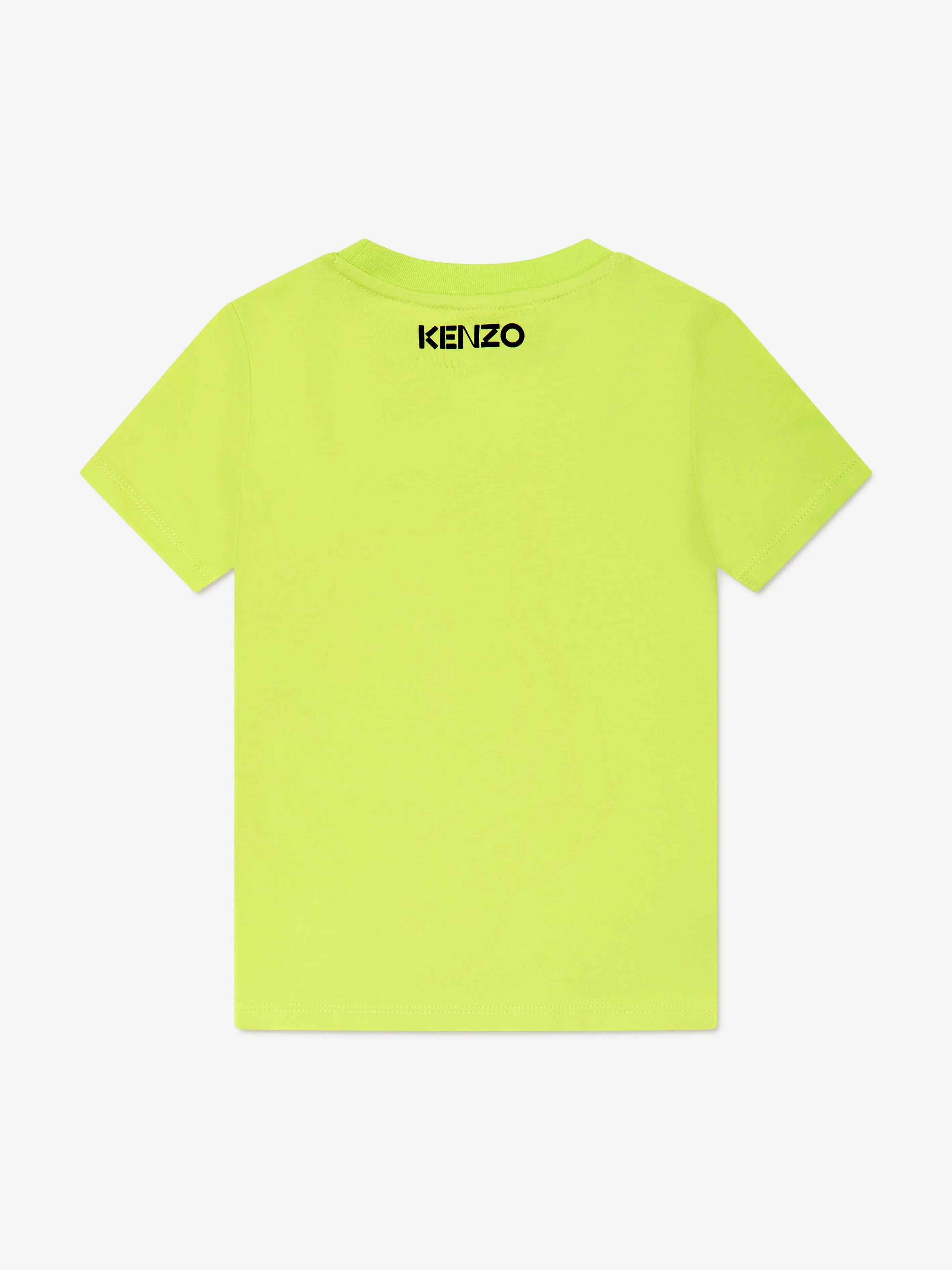 KENZO Boys Organic Cotton Tiger T-Shirt in Lime