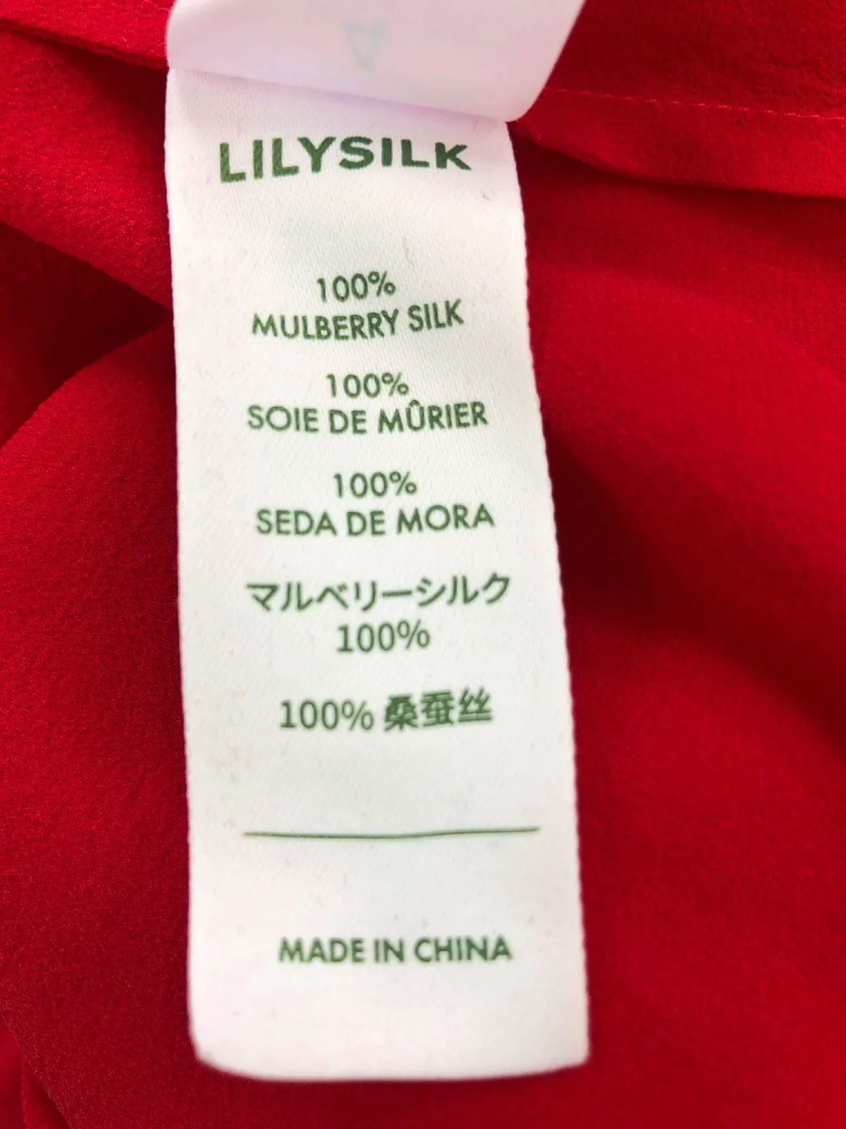 LILYSILK Red Sleeveless Blouse UK 4