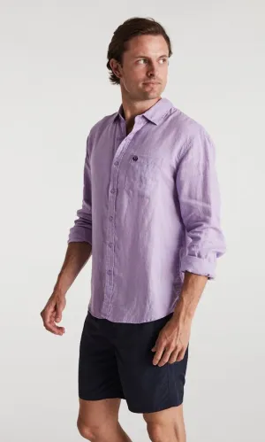 Linen Shirt Long Sleeve Lavender
