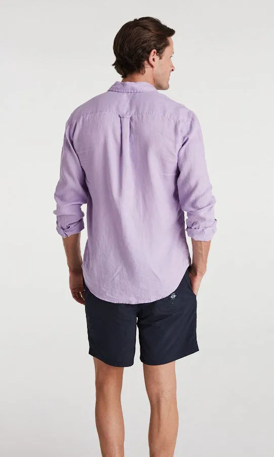 Linen Shirt Long Sleeve Lavender