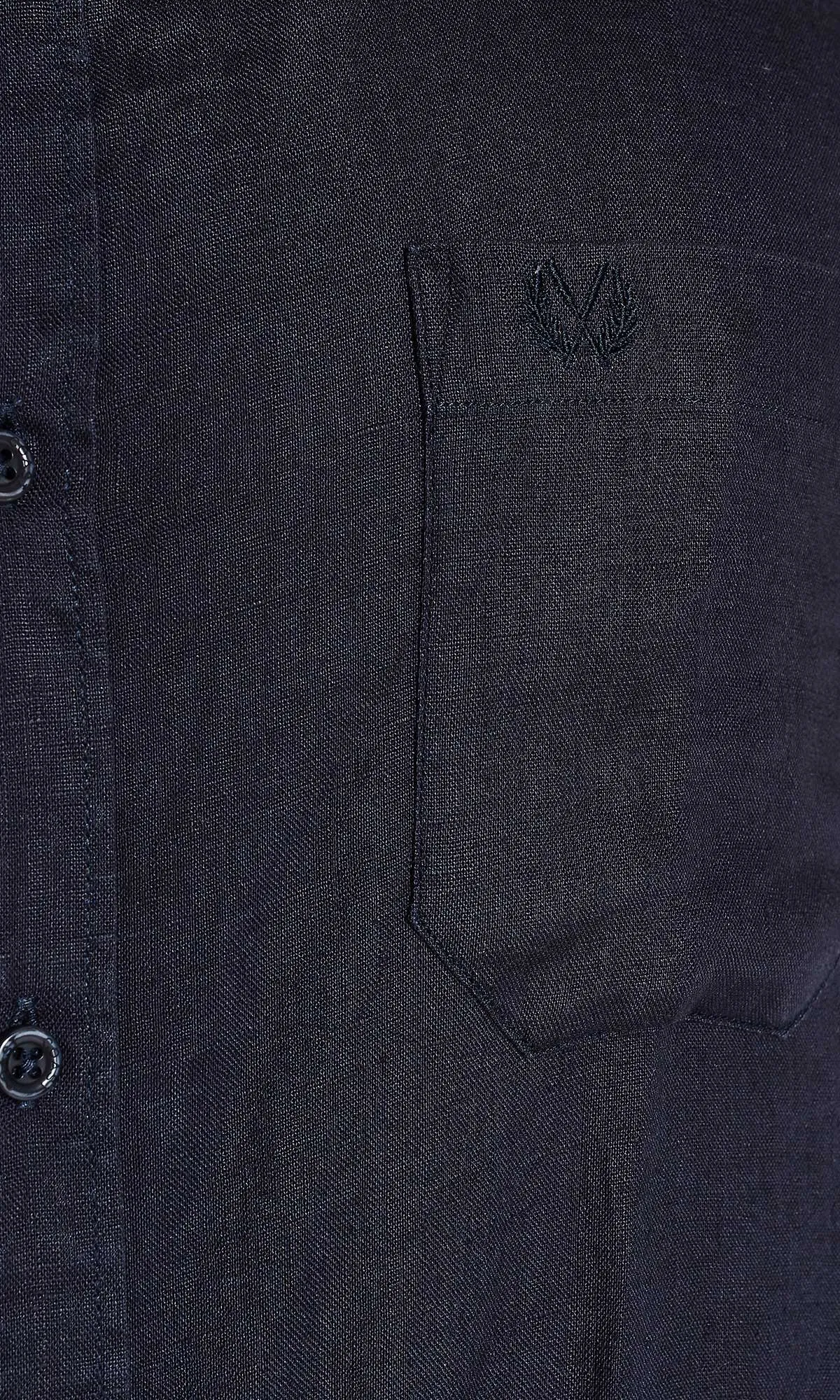 Linen Shirt Long Sleeve Navy