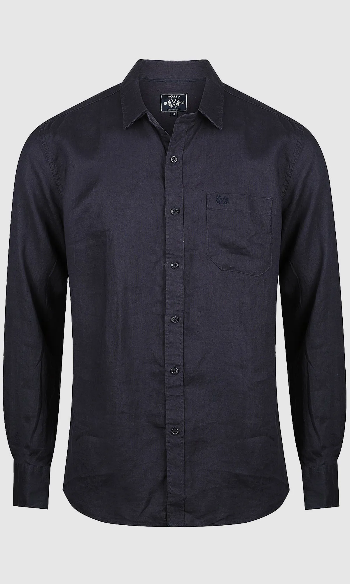 Linen Shirt Long Sleeve Navy