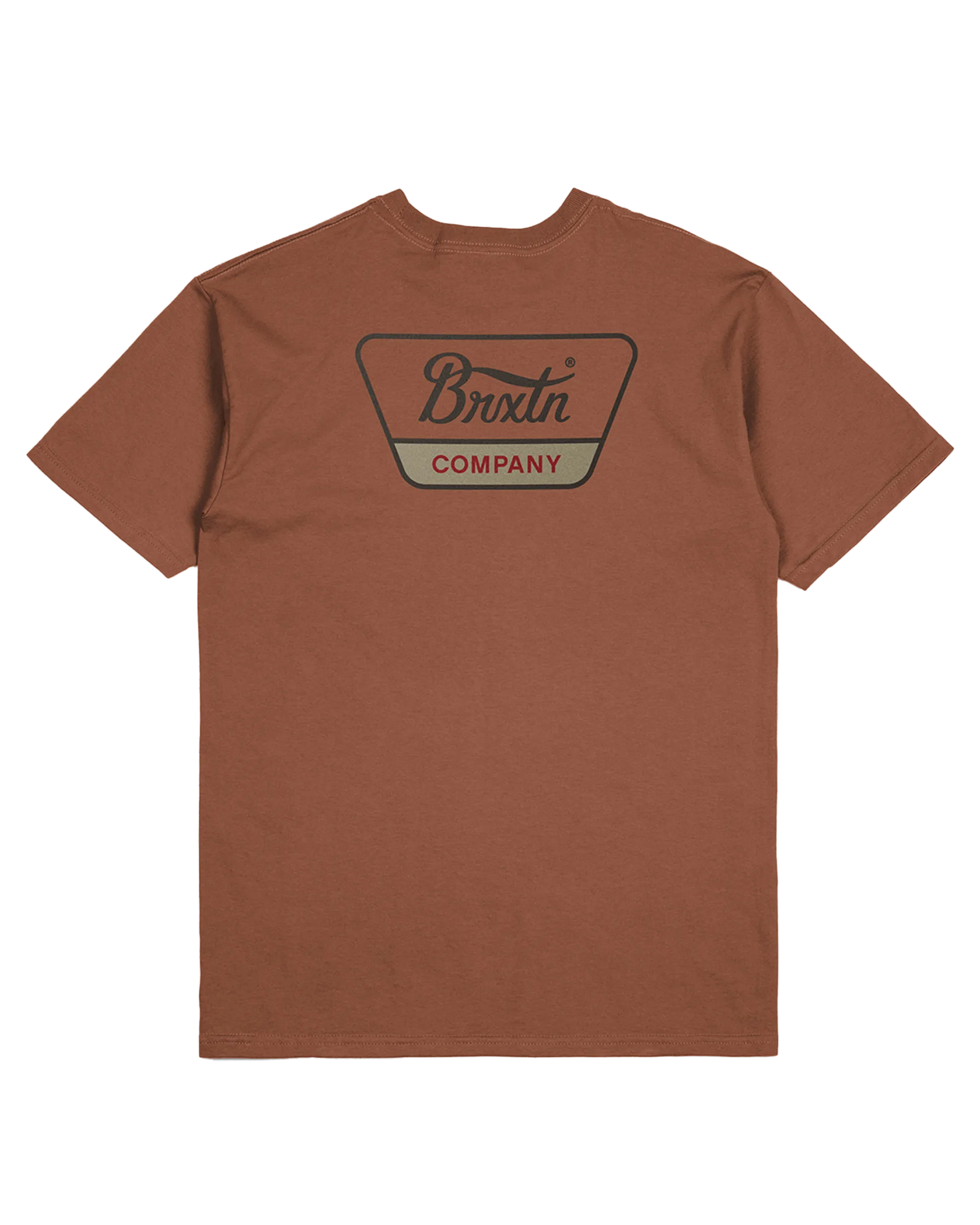 Linwood T-Shirt in Terracotta, Washed Black & Sand