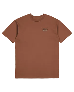 Linwood T-Shirt in Terracotta, Washed Black & Sand