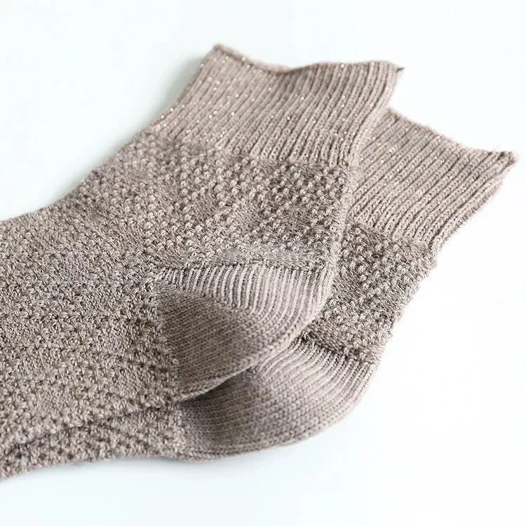Miss June’s | Women’s | 1 pair cotton lace socks｜Daily | Natural | Soft |  | Solid color | Gift Idea | Casual | Comfortable | summer | Light