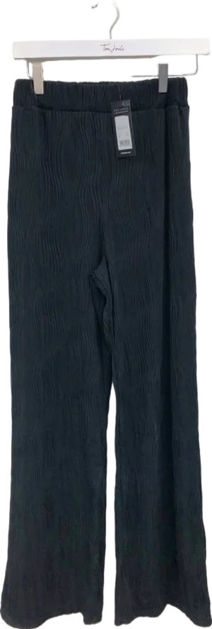 New Look Black Textured Trousers UK 8
