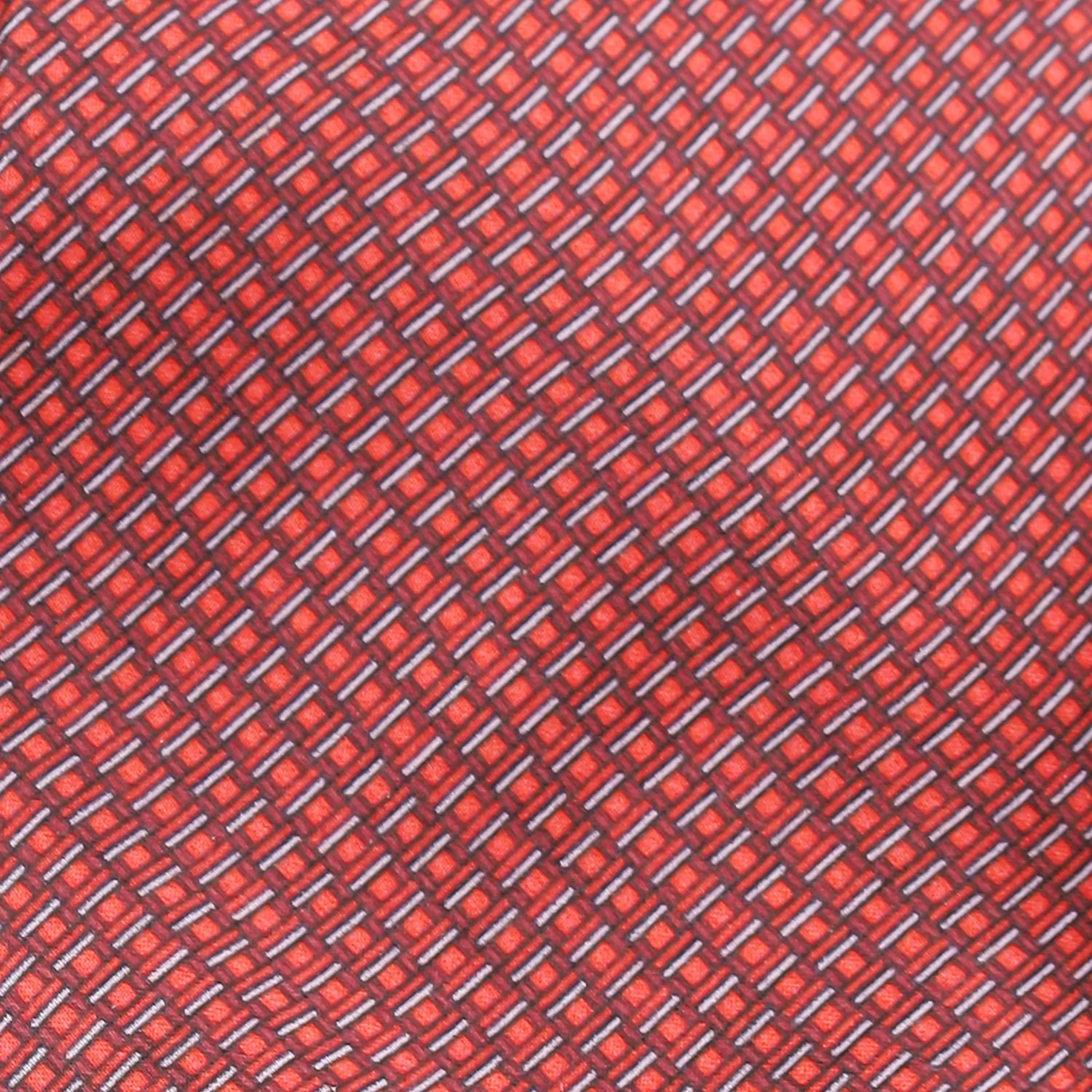 PINK RED NEAT SILK TIE