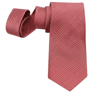 PINK RED NEAT SILK TIE