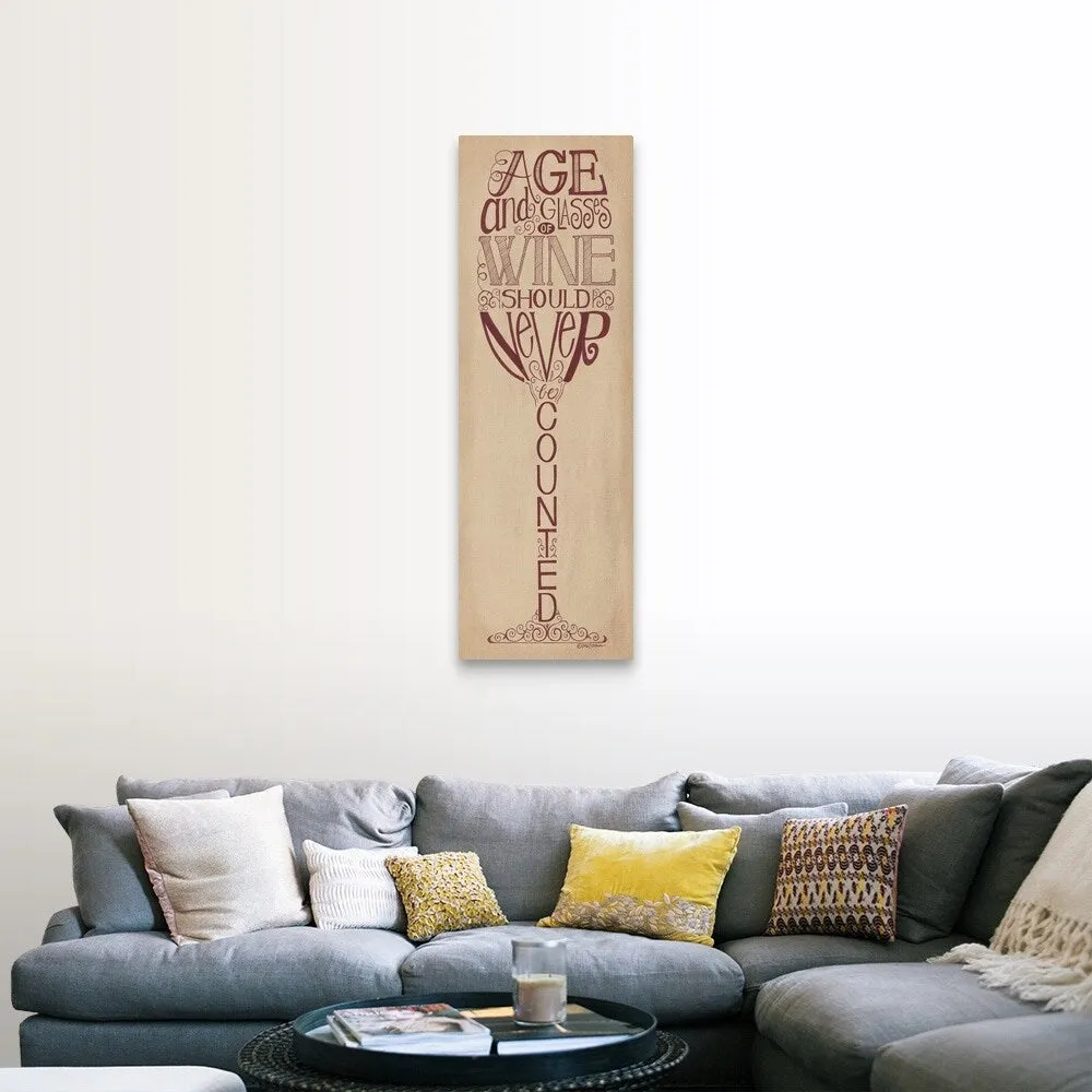 "Age and a Glass of Wine" Canvas Wall Art