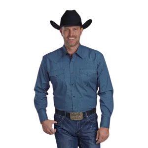 Roper Men's Blue Diamond Shirt