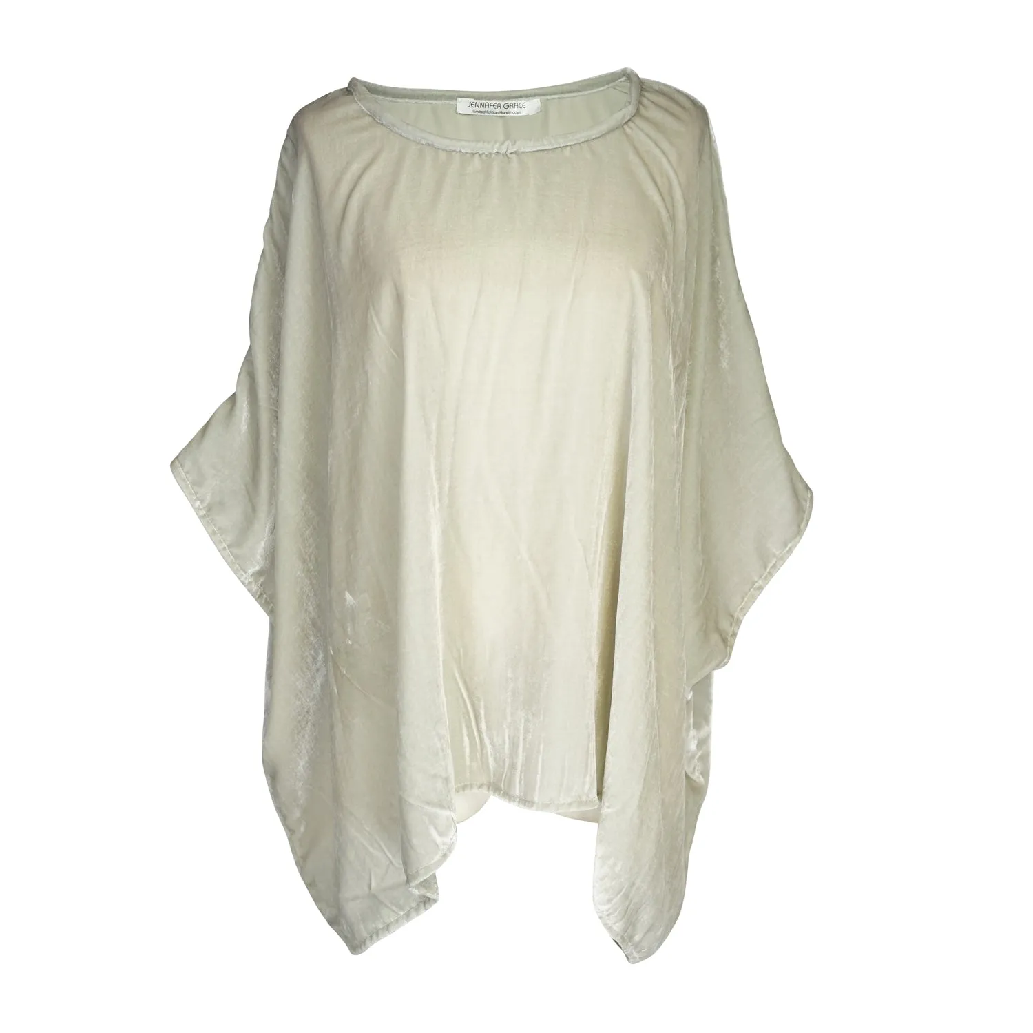 Sage Silk Velvet Scarf Top