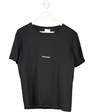 Saint Laurent Black Logo T Shirt UK M