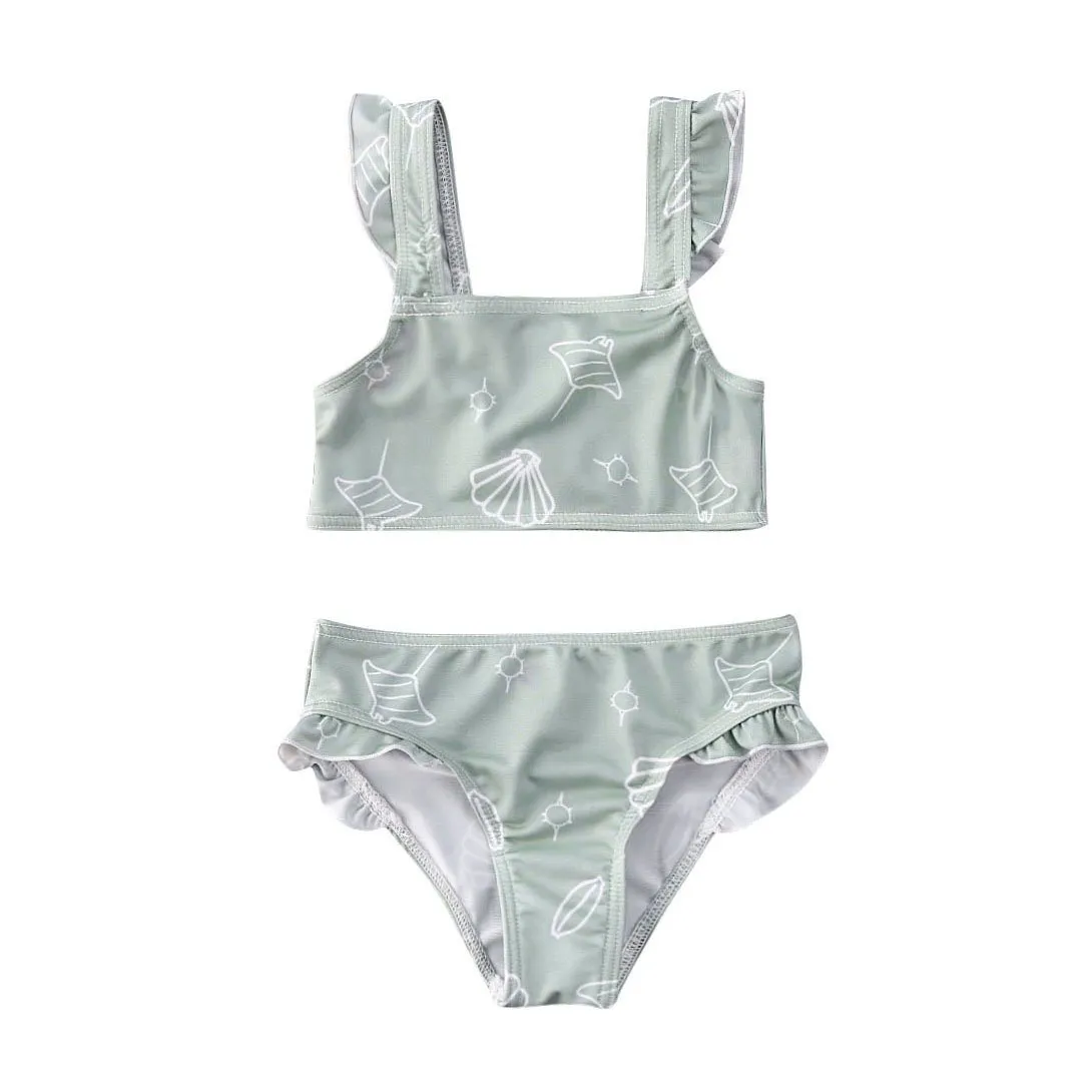 Shell Ruffled Toddler Swimsuit