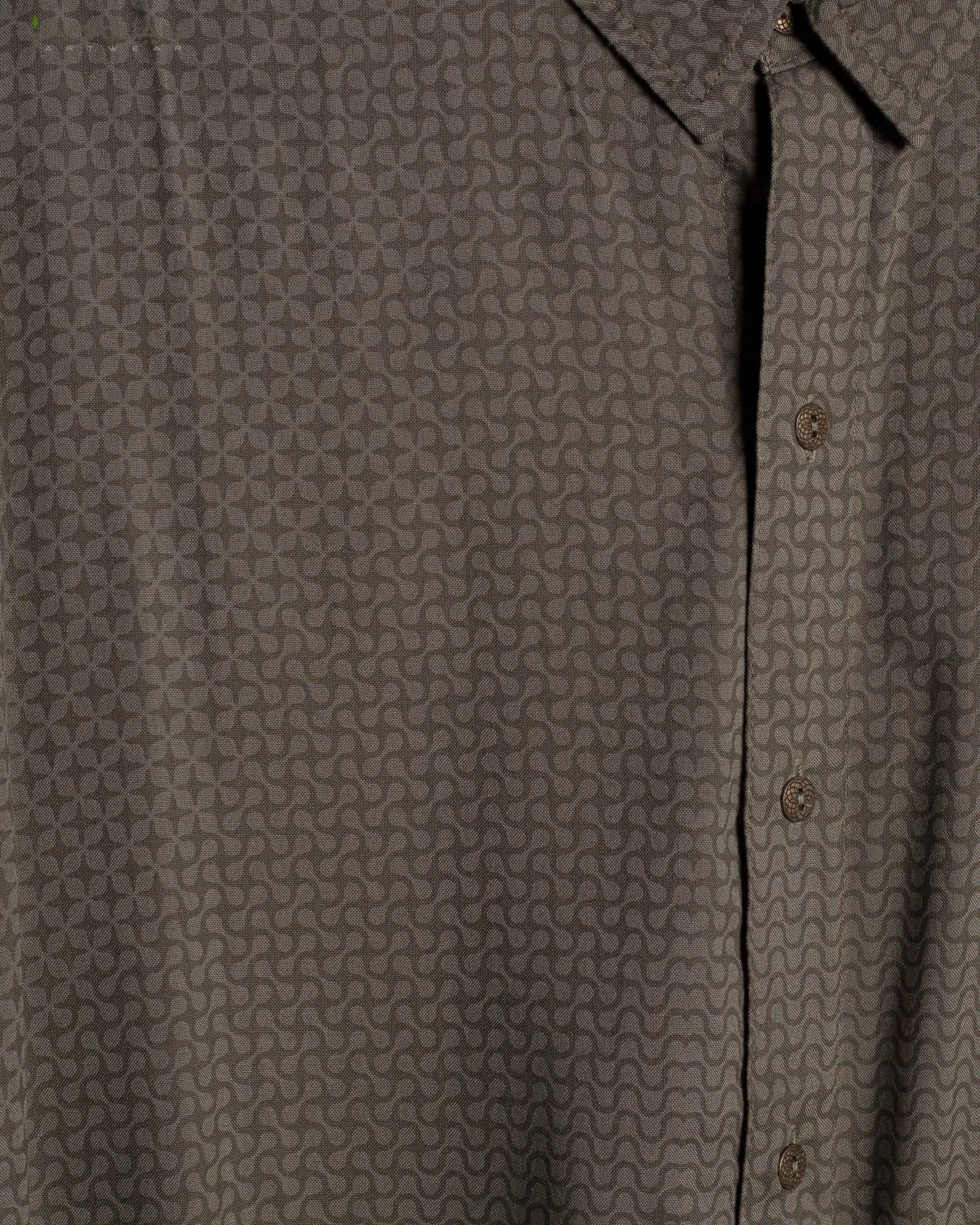 Shirt Men Half Sleeves / Viscose - Screenprint - Sand DROOL