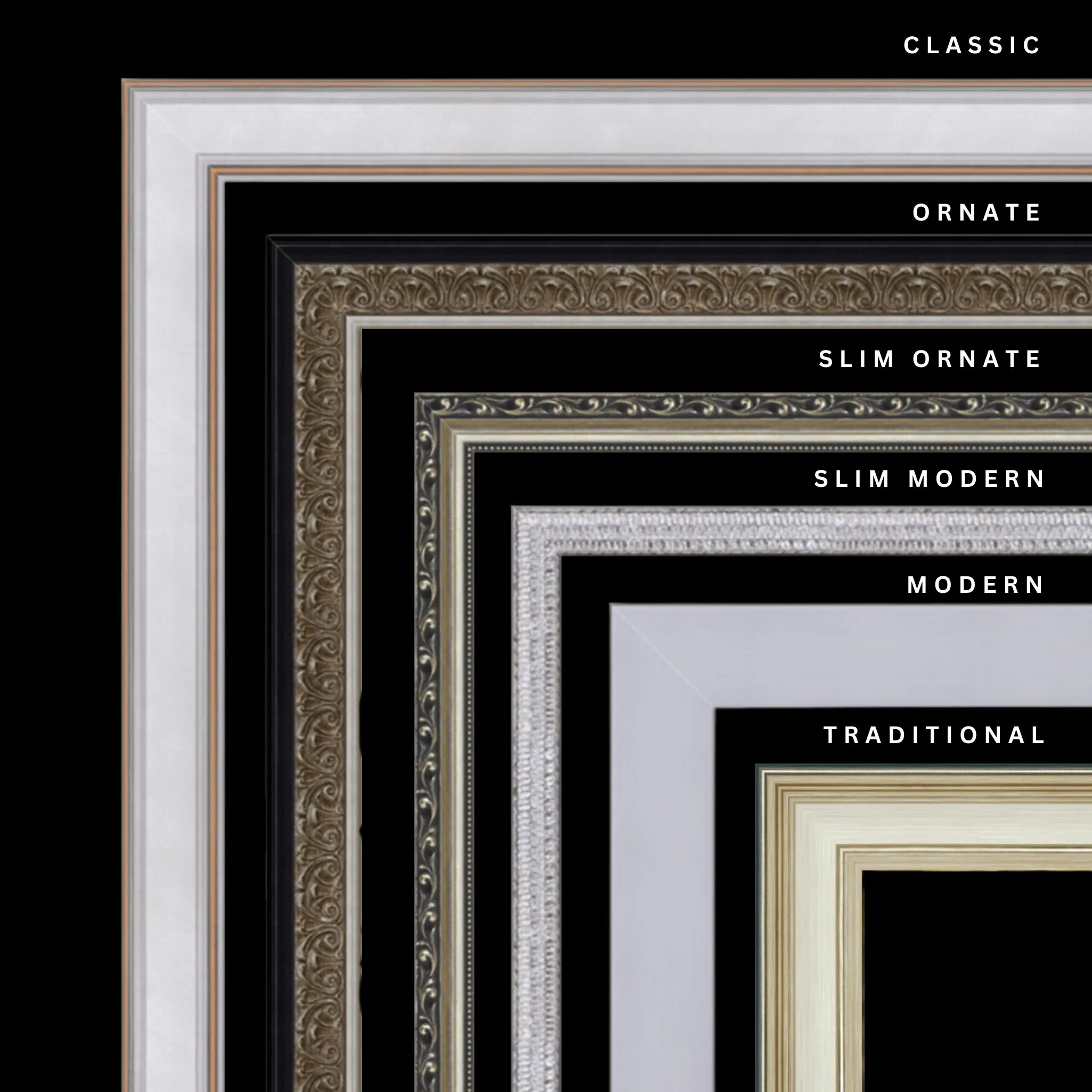 Silver 13x24 Picture Frame Ornate Traditional Classic Antique