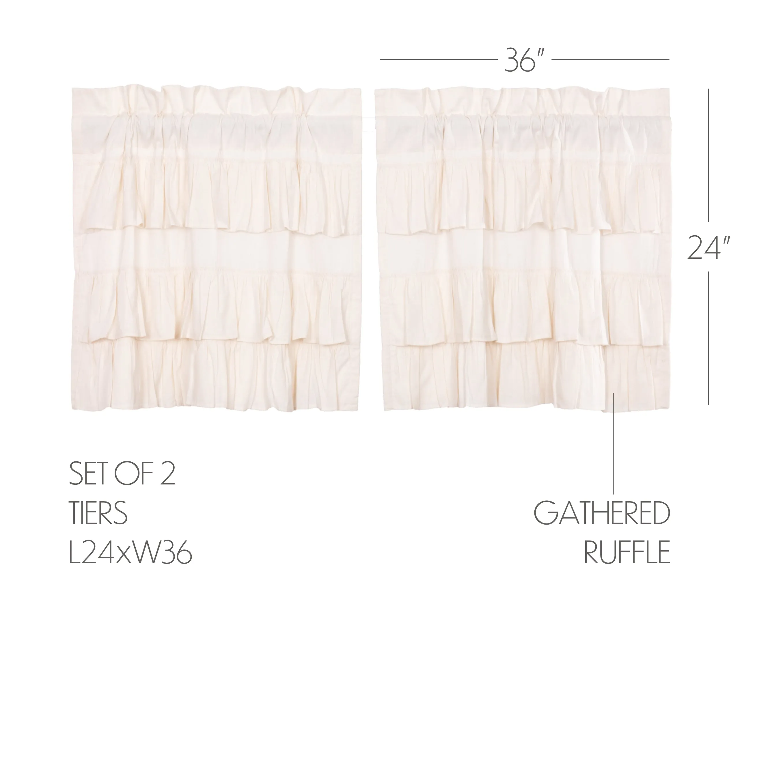 Simple Life Flax Ruffled Tier Set of 2