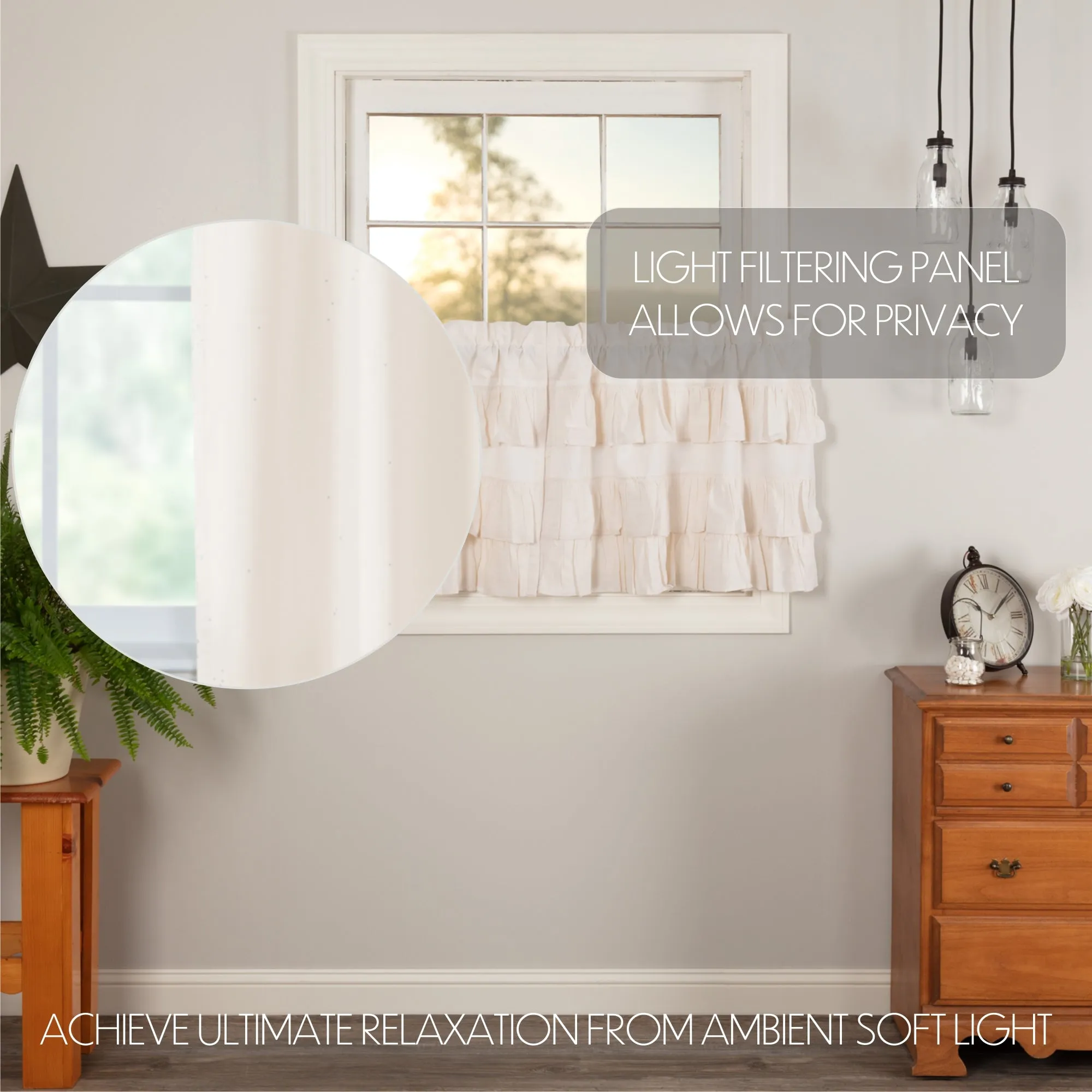 Simple Life Flax Ruffled Tier Set of 2