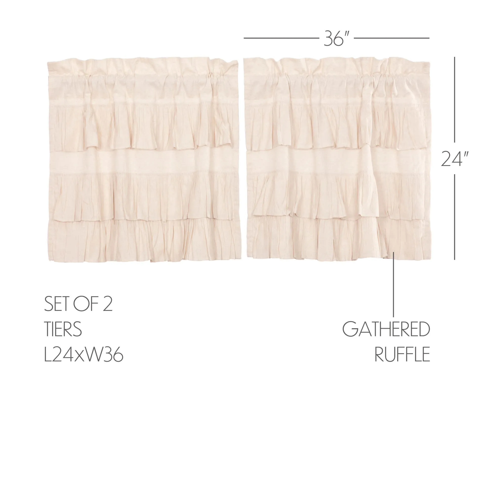 Simple Life Flax Ruffled Tier Set of 2